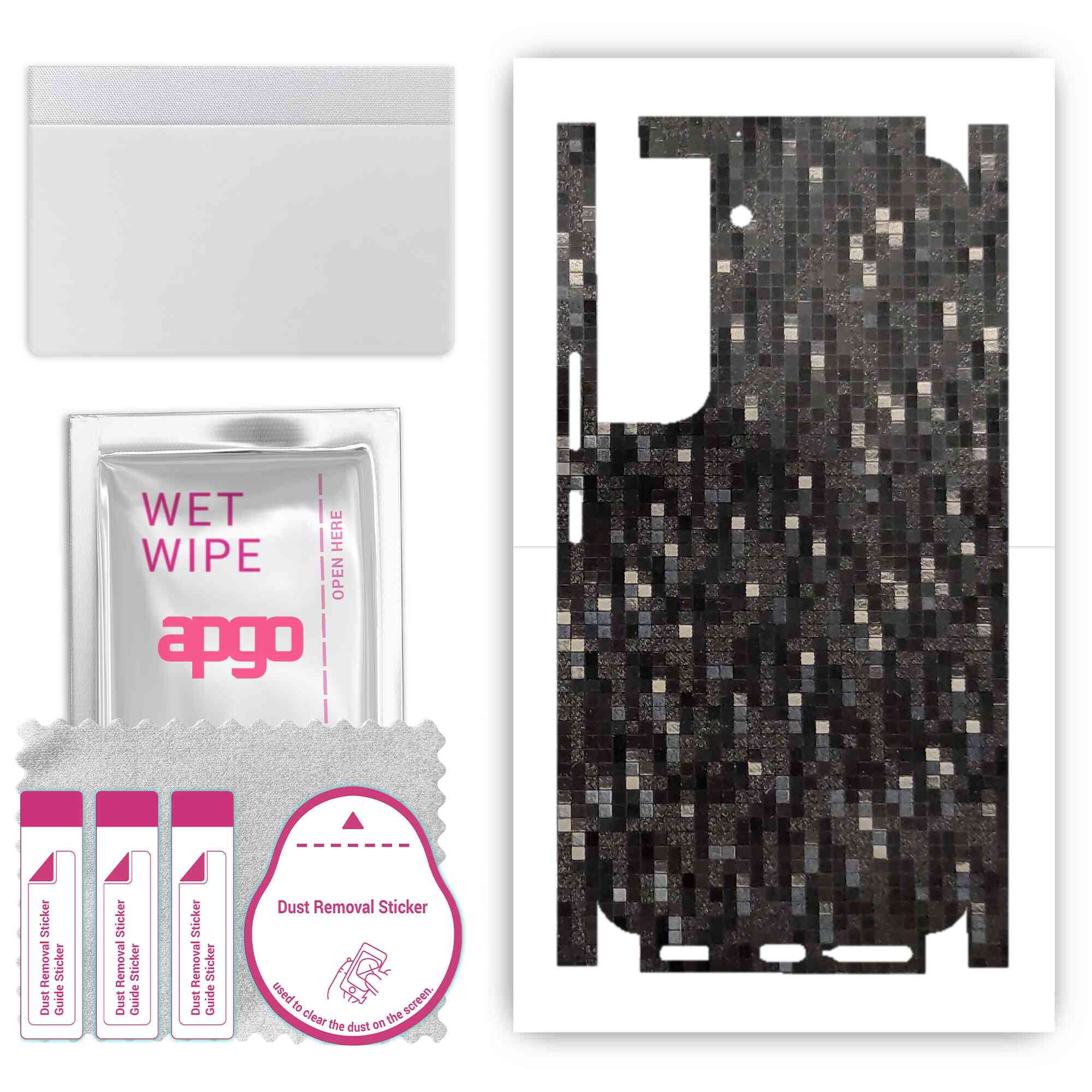 apgo Protective Skin Sticker for the back+sides compatible with Samsung Galaxy S22, Full Wrap Film, Foil, Vinyl - Pattern Carbon Black Pixel
apgo Protective Skin Sticker for the back+sides compatible with Samsung Galaxy S22, Full Wrap Film, Foil, Vinyl - Pattern Carbon Black Pixel