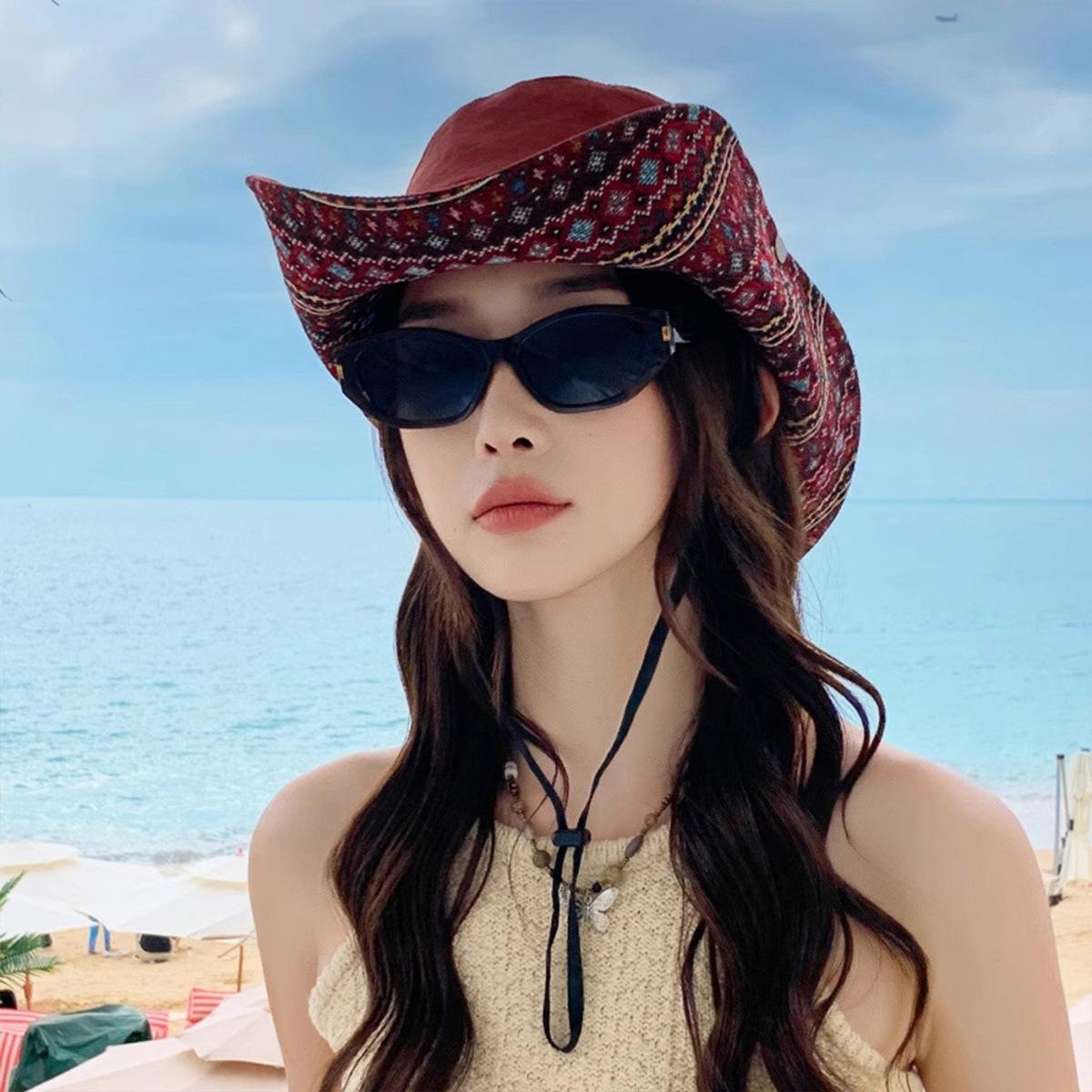 Women s Ethnic Style Wide Brim Fisherman Hat Spring Summer Outdoor Sunshade Travel Hat 54-60cm brick червоний колір
Women s Ethnic Style Wide Brim Fisherman Hat Spring Summer Outdoor Sunshade Travel Hat 54-60cm brick червоний колір