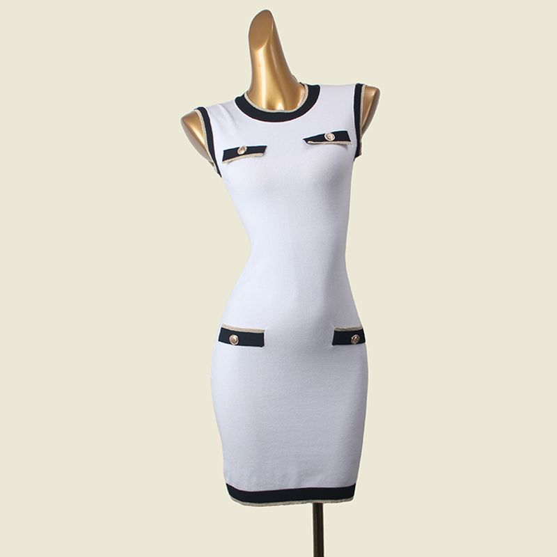 French Style Temperament Sleeveless Vest Bodycon Dress Summer Thin and Soft Silm Slim Looking Classic Style Knitting Dress White(Flaw) S
French Style Temperament Sleeveless Vest Bodycon Dress Summer Thin and Soft Silm Slim Looking Classic Style Knitting Dress White(Flaw) S