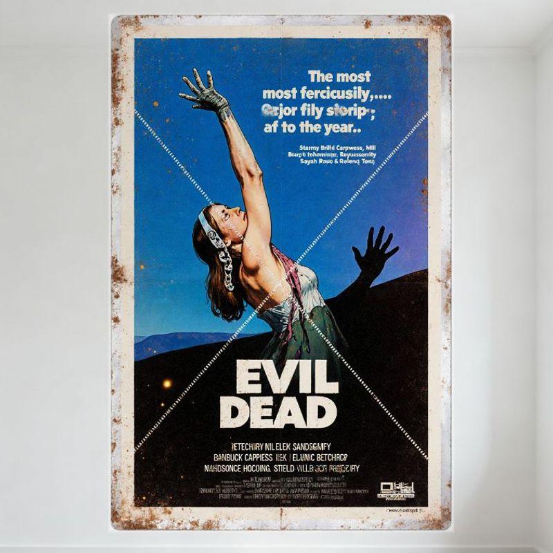 Vintage Evil Dead Movie Metal Tin Sign Distressed Aged Blue Background Horror Poster Bruce Campbell Ellen Sandweiss Home Bar Man 20x30cm(7.8x11.8inch)
Vintage Evil Dead Movie Metal Tin Sign Distressed Aged Blue Background Horror Poster Bruce Campbell Ellen Sandweiss Home Bar Man 20x30cm(7.8x11.8inch)