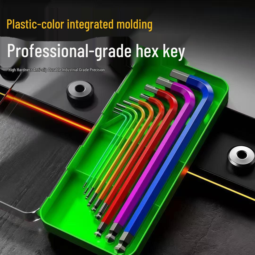 9-Piece Colored Ball Head Hex Wrench and Screwdriver Set
9-Piece Colored Ball Head Hex Wrench and Screwdriver Set