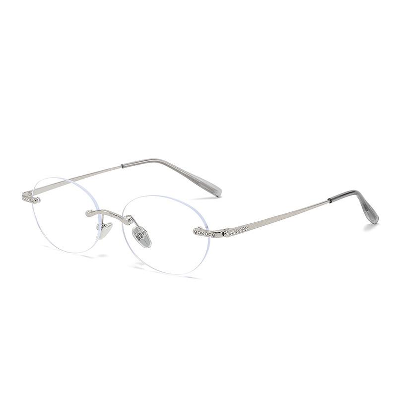 Small ice mirror pure desire rimless glasses Fakem-mary oval can be matched with myopia for men and women
Small ice mirror pure desire rimless glasses Fakem-mary oval can be matched with myopia for men and women