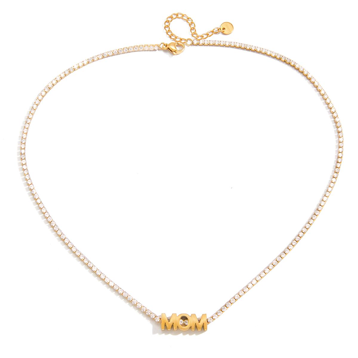 Yori Delicate Bling Cubic Zirconia MOM Tennis Chain Pendant Necklace Luxury Necklace High-Grade Fashion Shiny Jewelry Gift
Yori Delicate Bling Cubic Zirconia MOM Tennis Chain Pendant Necklace Luxury Necklace High-Grade Fashion Shiny Jewelry Gift