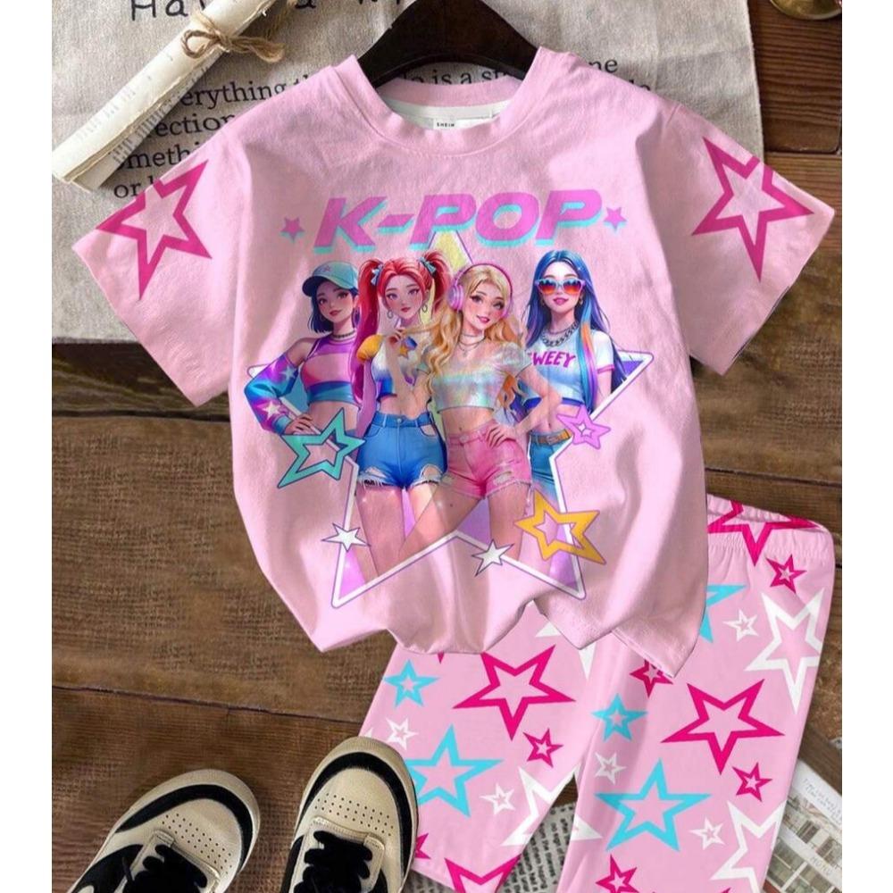 2026 Summer New K-POP Korean Idol Style Boys Girls Outfits Two-Piece Set with Pink Star Printed Short-Sleeve T-Shirt Shorts 100
2026 Summer New K-POP Korean Idol Style Boys Girls Outfits Two-Piece Set with Pink Star Printed Short-Sleeve T-Shirt Shorts 100