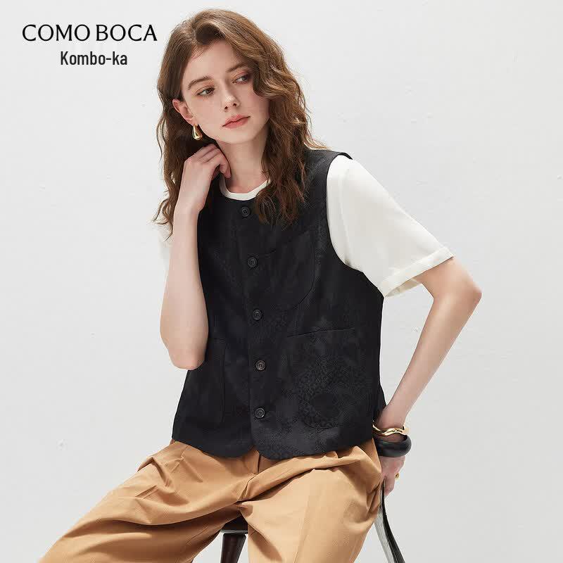 Kemengboka 2026 Spring Summer Silk Jacquard Sleeveless Vest L
Kemengboka 2026 Spring Summer Silk Jacquard Sleeveless Vest L