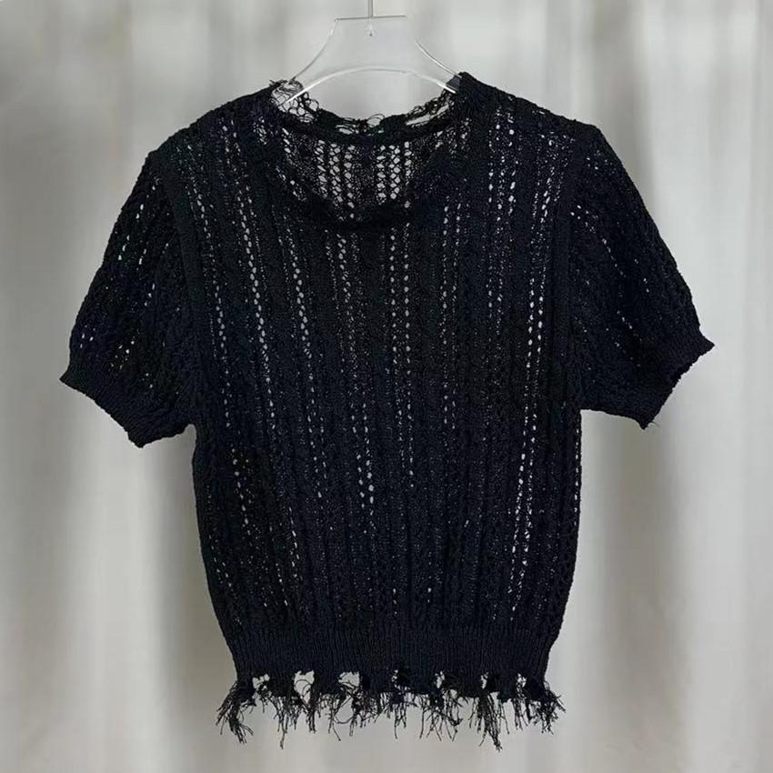 Полосатый цветной коллизионный вырез с короткими рукавами вязаный свитер женский летний ленивый стареющий универсальный топ Tide повседневный основной облегающий свитер футболки One Size чёрный
Полосатый цветной коллизионный вырез с короткими рукавами вязаный свитер женский летний ленивый стареющий универсальный топ Tide повседневный основной облегающий свитер футболки One Size чёрный