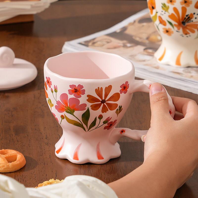 Elegant Pastoral Floral Ceramic Mug with Lid - High-Value Breakfast Coffee Cup Souvenir 320ml
Elegant Pastoral Floral Ceramic Mug with Lid - High-Value Breakfast Coffee Cup Souvenir 320ml