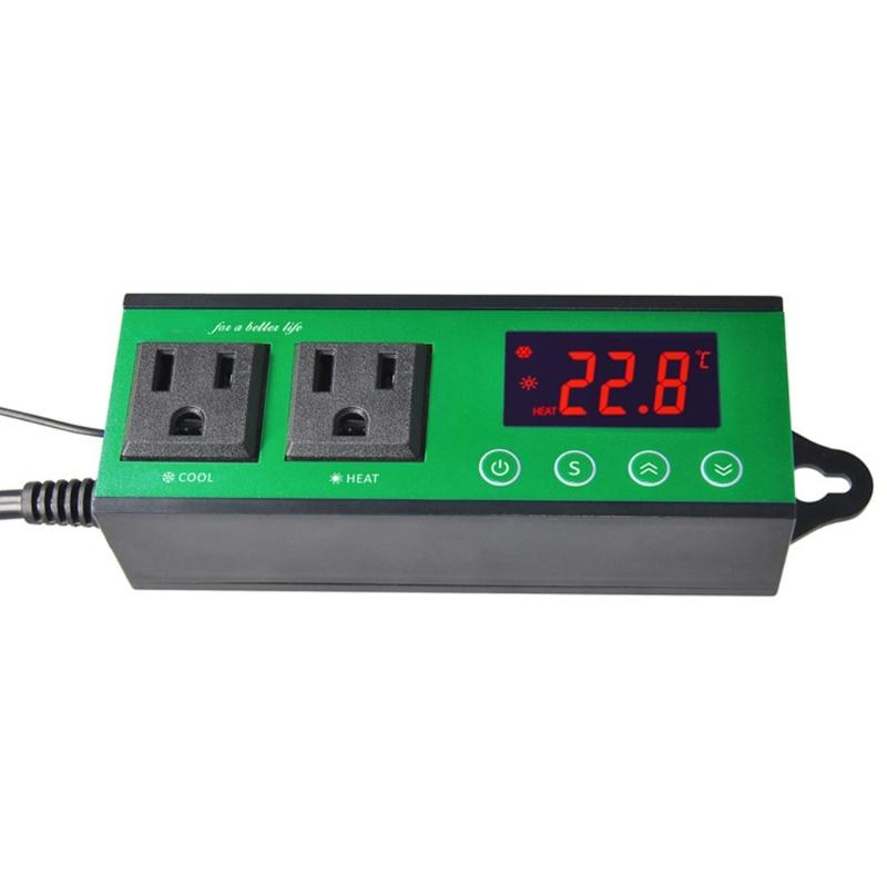 Digital Thermostat Heating Cooling Temperature Controller for Germination Brewing Breeding Incubation -40 to 110℃ 1
Digital Thermostat Heating Cooling Temperature Controller for Germination Brewing Breeding Incubation -40 to 110℃ 1