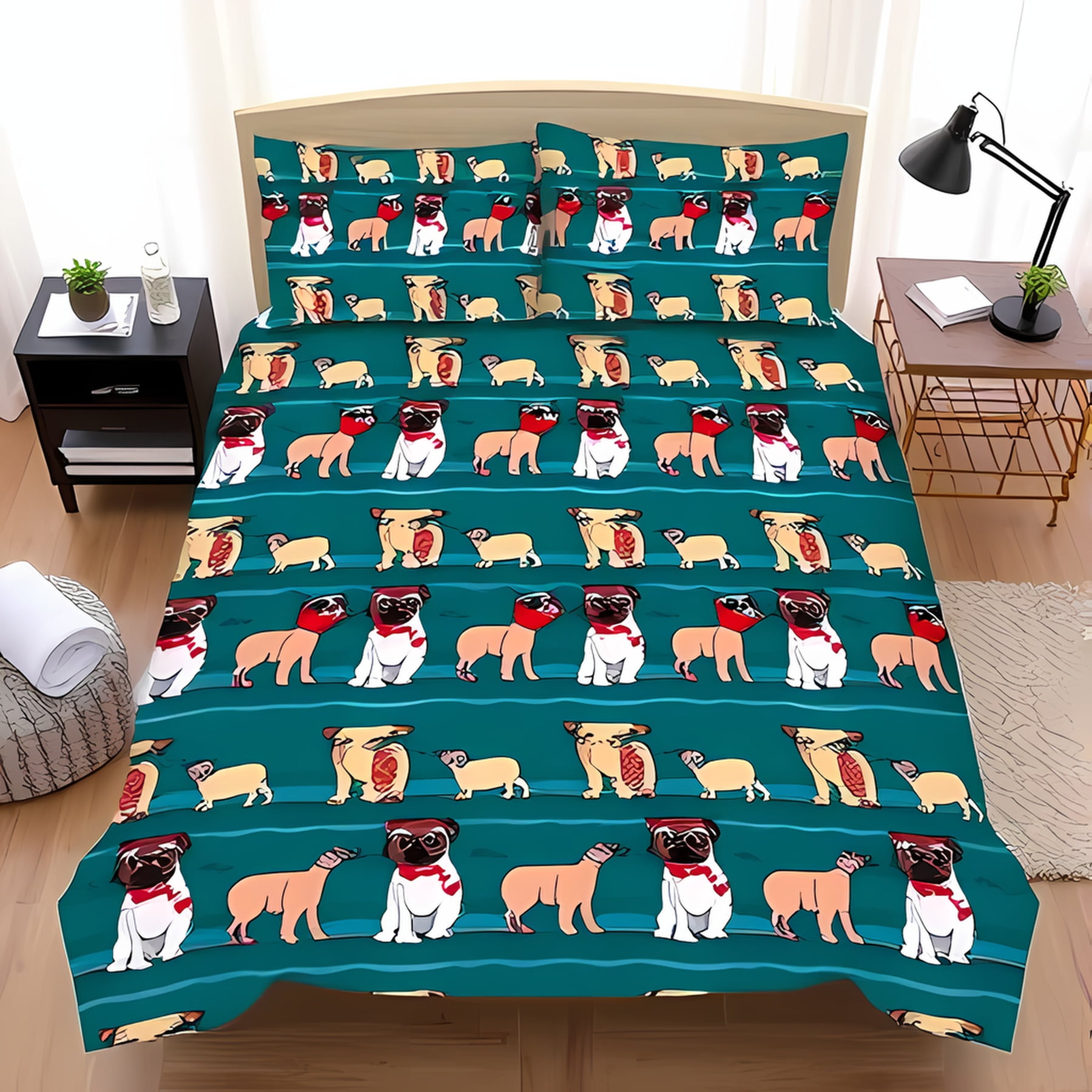Pug Dog Watercolor Soft Duvet Cover Set Pale Yelow Beding featuring Matching Pilowcases for A Cherful Bedrom Children Kids Adult Peoples 120*200cm Single
Pug Dog Watercolor Soft Duvet Cover Set Pale Yelow Beding featuring Matching Pilowcases for A Cherful Bedrom Children Kids Adult Peoples 120*200cm Single