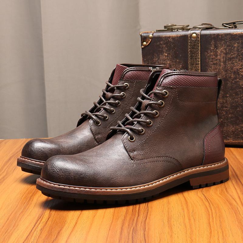 R002 Martin Boots Lace-up Martin Boots Men s British Retro Side Zipper Short Boots, Foreign Trade 45 коричневий
R002 Martin Boots Lace-up Martin Boots Men s British Retro Side Zipper Short Boots, Foreign Trade 45 коричневий