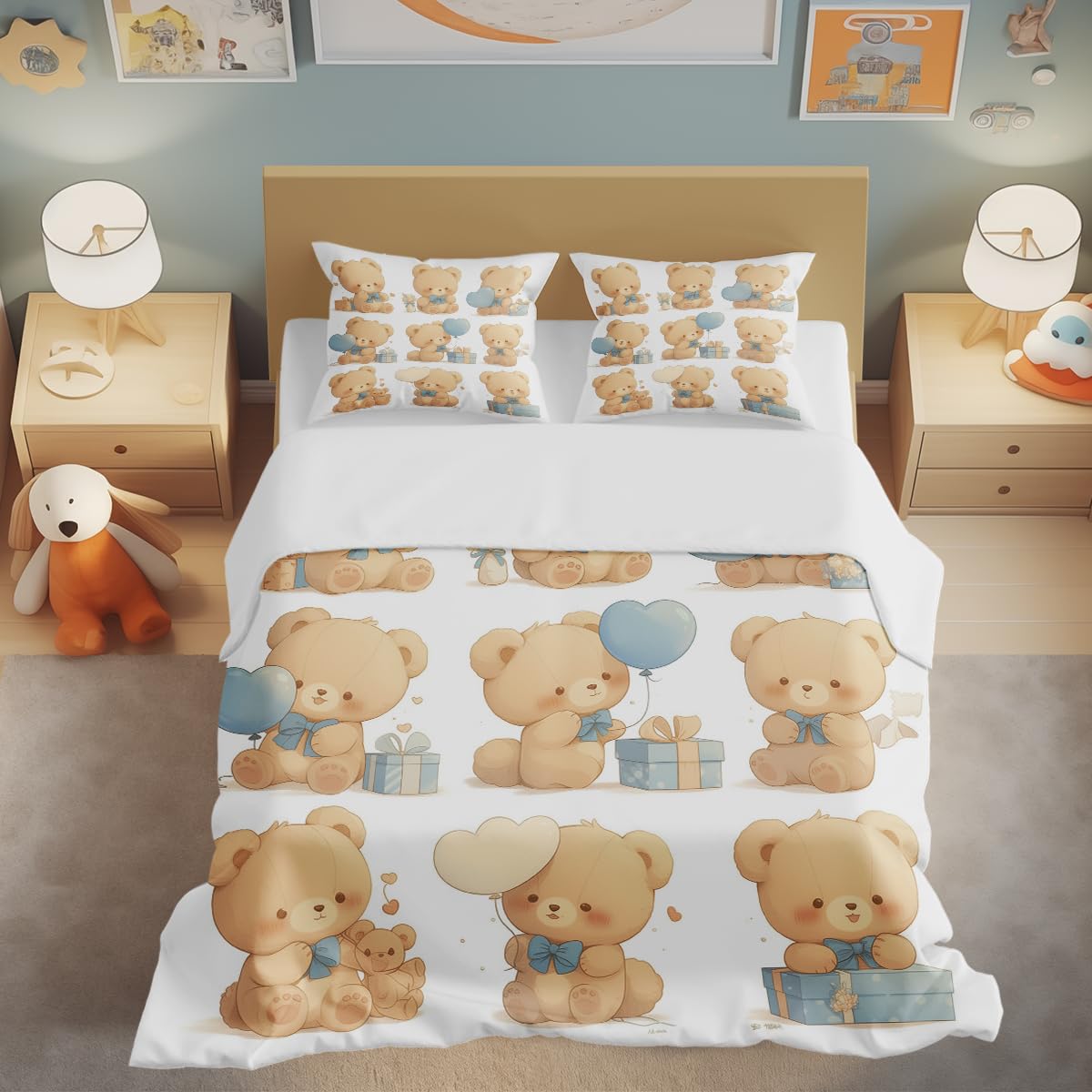 Toy Bear Comforter Covers for Kids Queen Lightweight Down Quilt Covers Cartoon Bear Bedspread Cover Bedroom Decor No Comforter EU Single(135x200cm)
Toy Bear Comforter Covers for Kids Queen Lightweight Down Quilt Covers Cartoon Bear Bedspread Cover Bedroom Decor No Comforter EU Single(135x200cm)