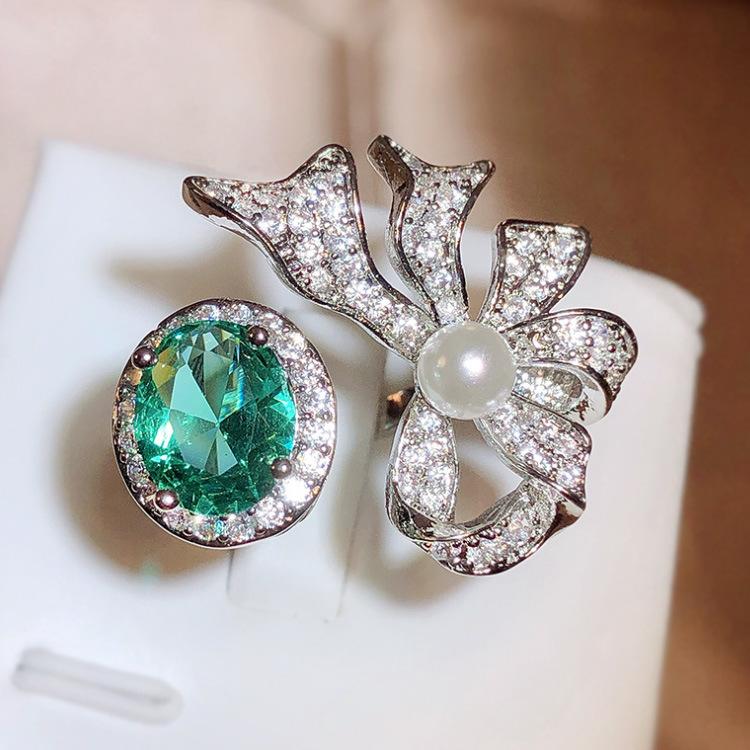 Womens Ring Fashionable Bow Jean Ju Ring Inlaid Imitation Paraiba Ring Opening adjustable
Womens Ring Fashionable Bow Jean Ju Ring Inlaid Imitation Paraiba Ring Opening adjustable