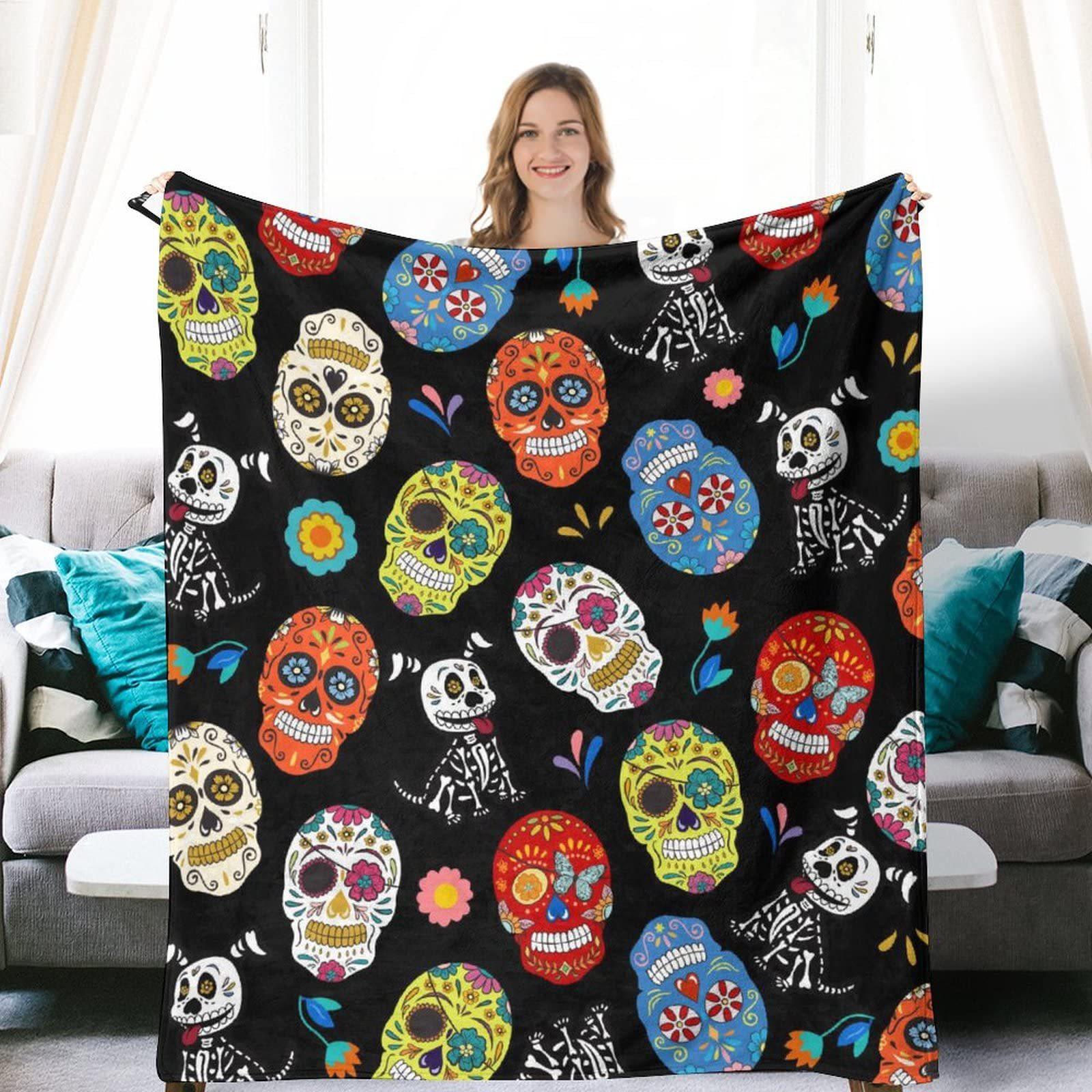 Colored little cat skull Printed Blanket for Sofa Travel Camping Living Room Office Conditioning Blanket for All Seasons Gifts 75x90cm
Colored little cat skull Printed Blanket for Sofa Travel Camping Living Room Office Conditioning Blanket for All Seasons Gifts 75x90cm