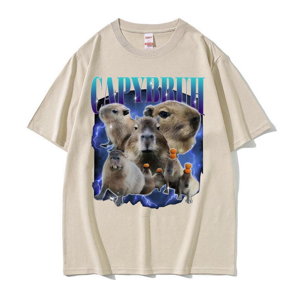 Capybruh Смешной мем с капибарой Графические футболки Мужские Женские Харадзюку 90-е Винтажные Хип-хоп футболки Повседневная хлопковая футболка с коротким рукавом XXXL хаки
Capybruh Смешной мем с капибарой Графические футболки Мужские Женские Харадзюку 90-е Винтажные Хип-хоп футболки Повседневная хлопковая футболка с коротким рукавом XXXL хаки