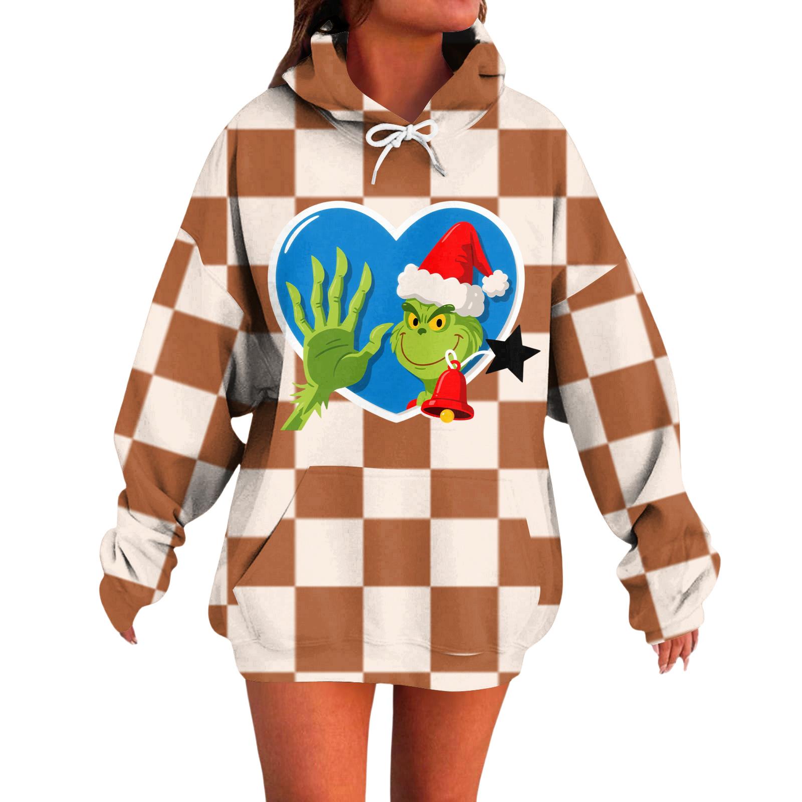 Женский свободный удобный повседневный модный свитшот с капюшоном и рождественским принтом L
Женский свободный удобный повседневный модный свитшот с капюшоном и рождественским принтом L