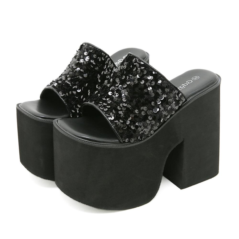 Wide Foot Chunky Heel Sandals For Women Black Platform Open Toe High Heels Slippers Sequin Shoes Sandalias Mujer Slip On 35 чёрный
Wide Foot Chunky Heel Sandals For Women Black Platform Open Toe High Heels Slippers Sequin Shoes Sandalias Mujer Slip On 35 чёрный