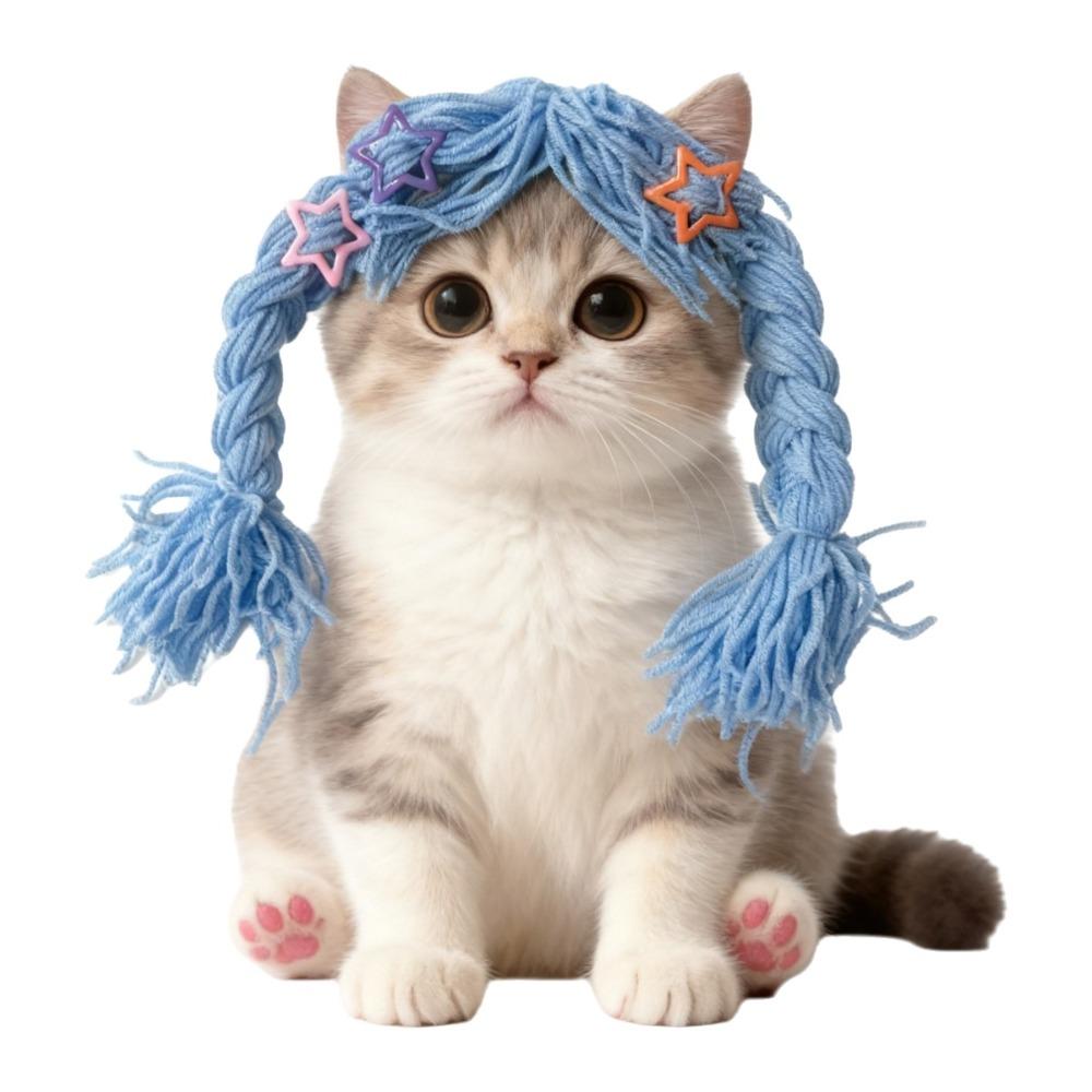 Funny Ear-revealing Design Cat Knitted Hat Wig Knitted Washable Cat Wigs Pet Decoration Wig Photography Prop синий
Funny Ear-revealing Design Cat Knitted Hat Wig Knitted Washable Cat Wigs Pet Decoration Wig Photography Prop синий