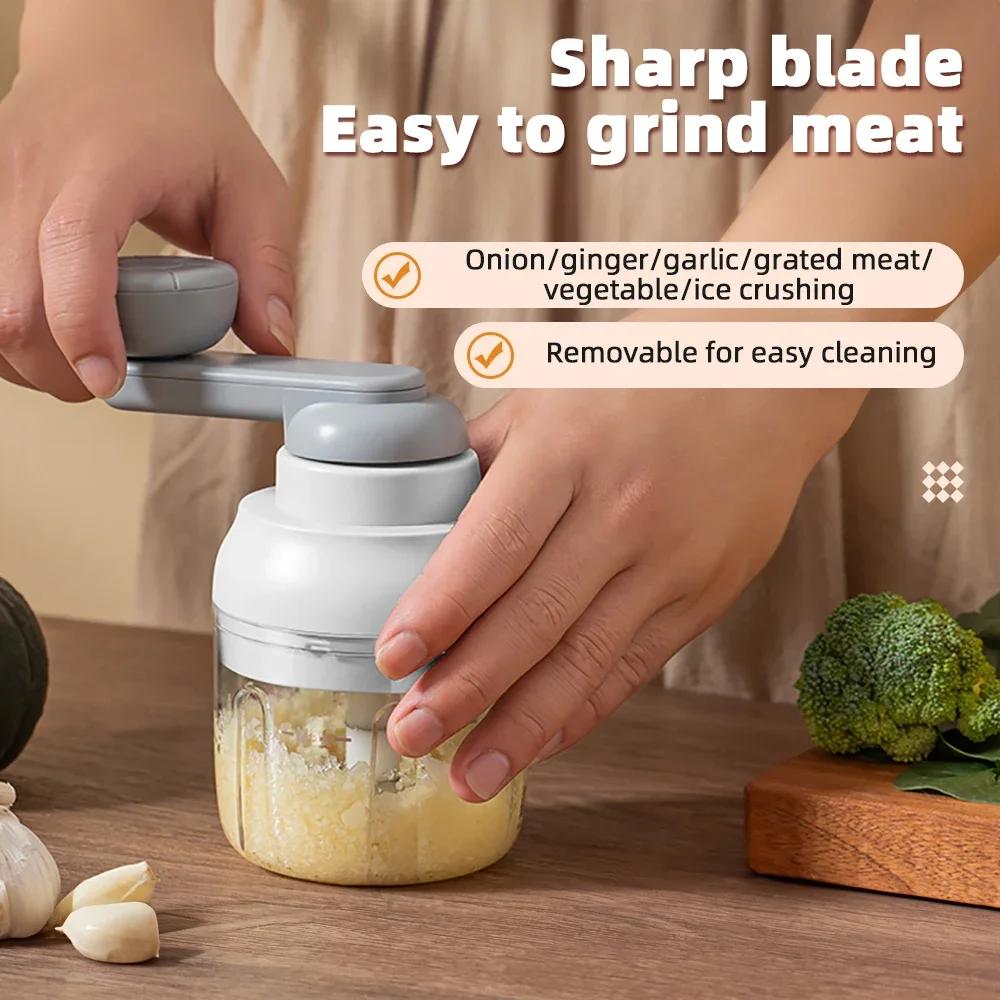 250ML Manual Food Processor Mini Cordless Vegetable Chopper with Handle Multifunctional Garlic Pounder Hand Crank Garlic Masher
250ML Manual Food Processor Mini Cordless Vegetable Chopper with Handle Multifunctional Garlic Pounder Hand Crank Garlic Masher