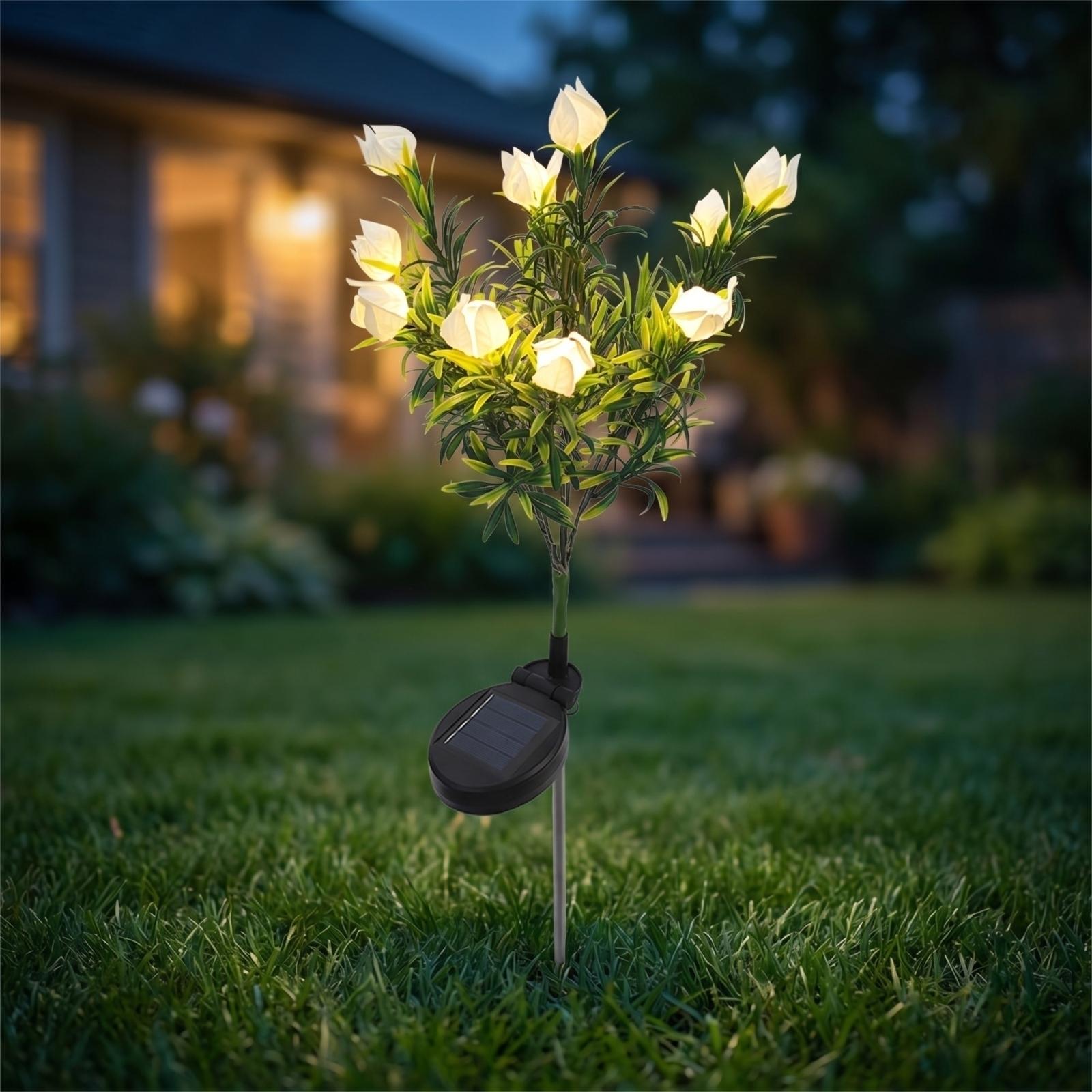 Solar Powered Artificial Flower Garden Light Outdoor Decorative Plant Stake with Realistic Leaves and Flowers for Yard Pathway Lawn Landscape Lighting one size
Solar Powered Artificial Flower Garden Light Outdoor Decorative Plant Stake with Realistic Leaves and Flowers for Yard Pathway Lawn Landscape Lighting one size