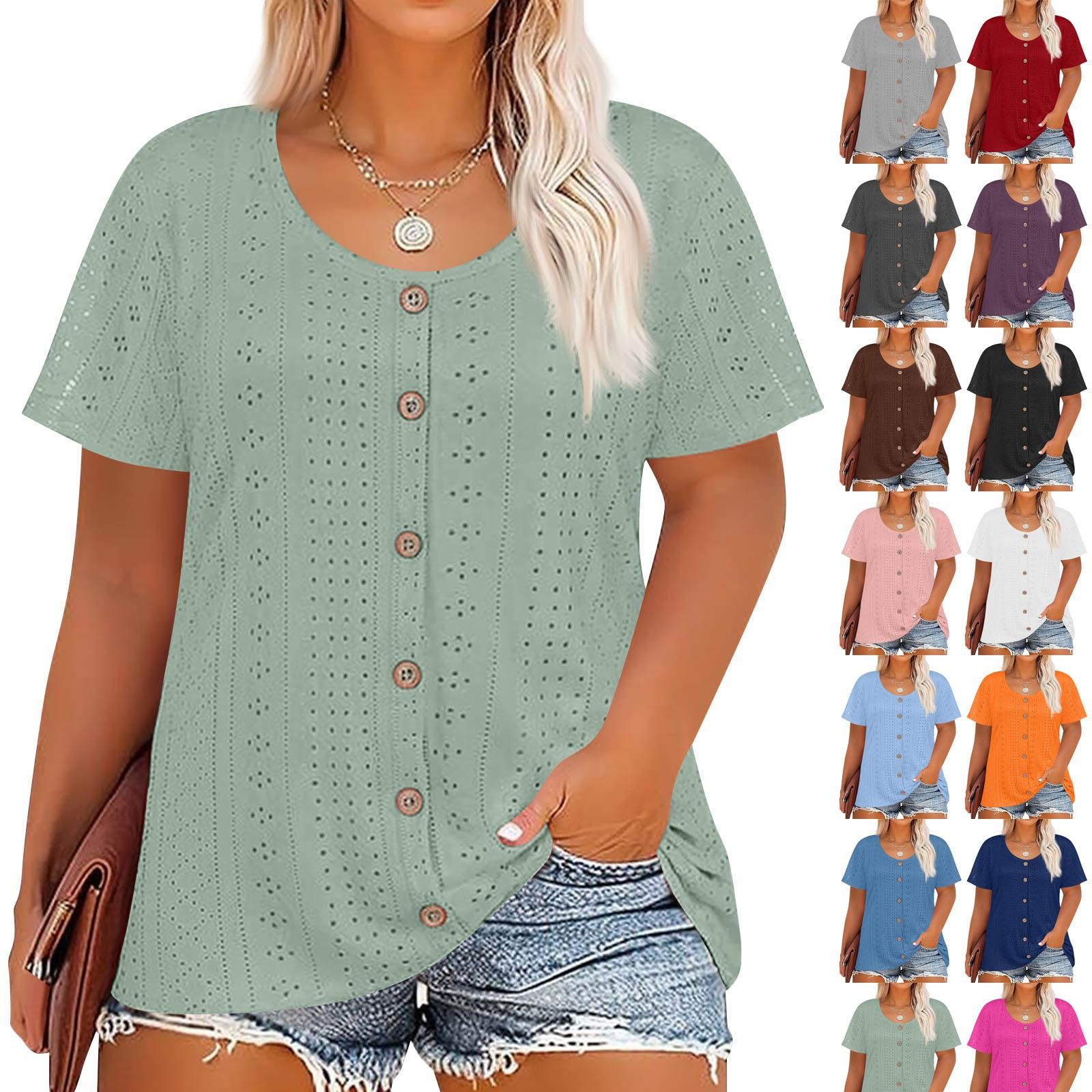 Plus Size Women s Fashion Casual Vintage Soild O-Neck Short Sleeve Button T-Shirt Top XXXL білий
Plus Size Women s Fashion Casual Vintage Soild O-Neck Short Sleeve Button T-Shirt Top XXXL білий