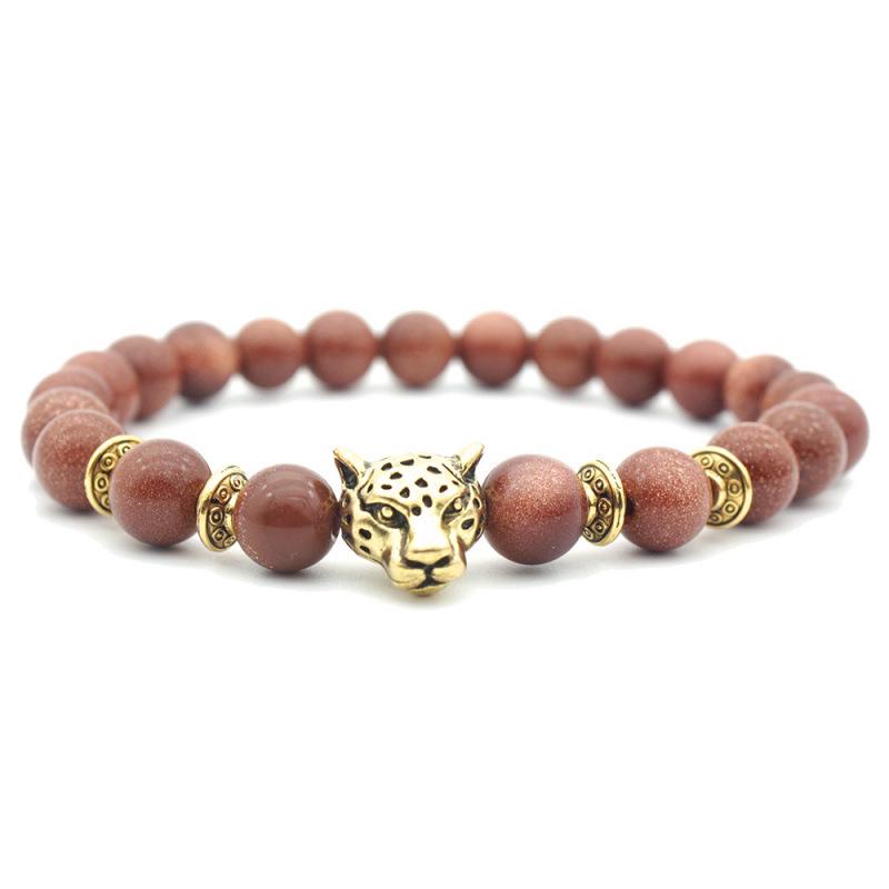 Gold Sandstone Leopard Head Alloy Bracelet золотий
Gold Sandstone Leopard Head Alloy Bracelet золотий