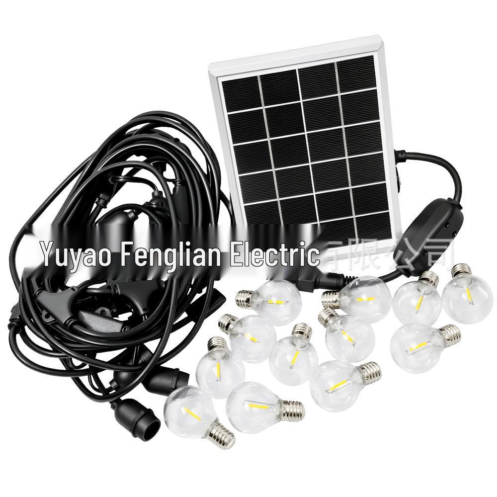 8m Solar Waterproof E17 String Lights, 11 G40 Heads, Ideal for Camping & Garden Atmosphere. FH046580
8m Solar Waterproof E17 String Lights, 11 G40 Heads, Ideal for Camping & Garden Atmosphere. FH046580