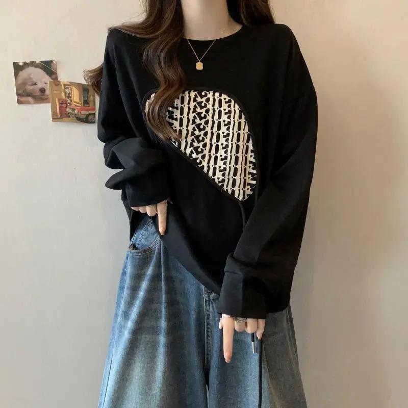 Fashionable Design Sweatshirt Bottoming Shirt for Women Autumn Loose Casual Unique Temperament Versatile Top L чорний
Fashionable Design Sweatshirt Bottoming Shirt for Women Autumn Loose Casual Unique Temperament Versatile Top L чорний