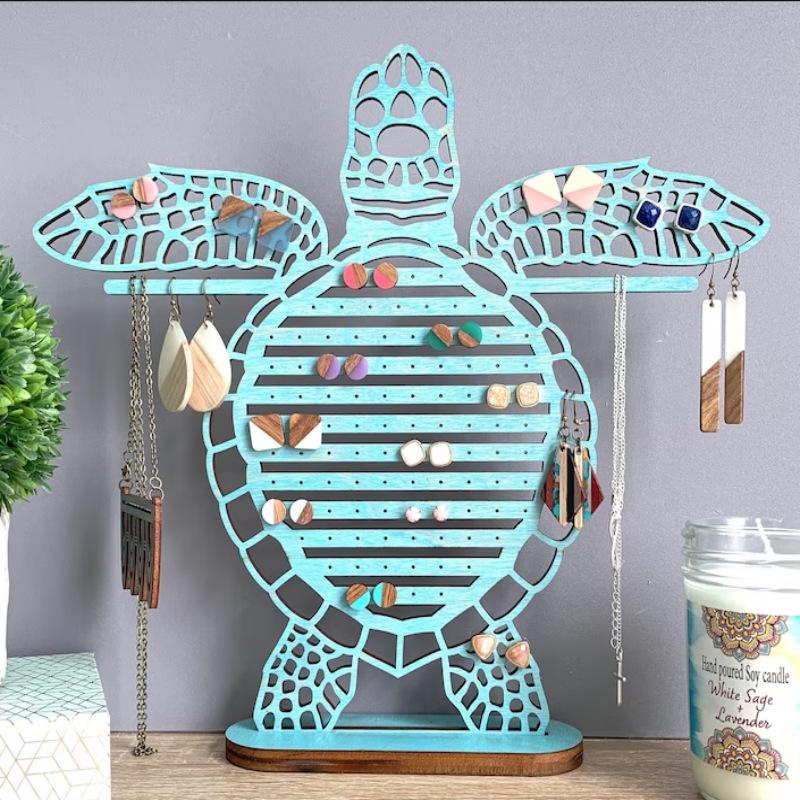 Retro Turtle Jewelry Rack, Creative Turtle-Shaped Wooden Earring Rack, Large-Capacity Jewelry Rack Display
Retro Turtle Jewelry Rack, Creative Turtle-Shaped Wooden Earring Rack, Large-Capacity Jewelry Rack Display
