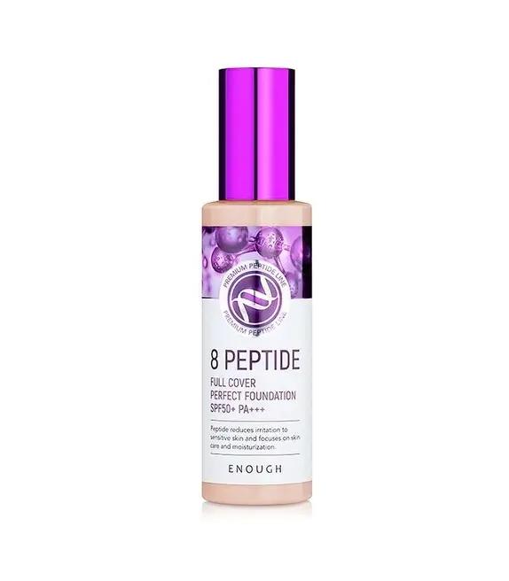 Тональний крем для обличчя Пептиди 8 Peptide Full Cover Perfect Foundation SPF50+ PA+++ (21) Enough 100 мл
Тональний крем для обличчя Пептиди 8 Peptide Full Cover Perfect Foundation SPF50+ PA+++ (21) Enough 100 мл