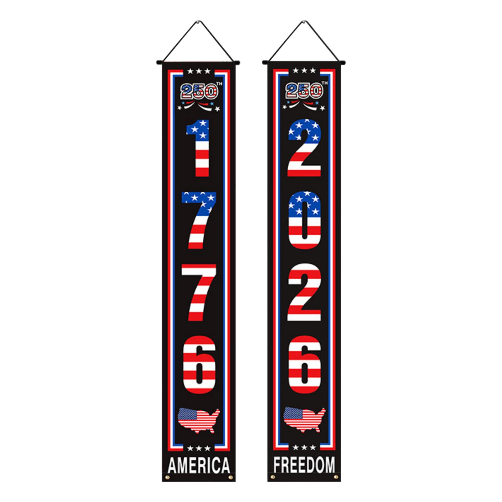 Outdoor Hanging Patriotic Porch Sign with 1776 and 2026 Print for Independence Day Memorial Day Decoration Home Yard Wall Door Display One Size
Outdoor Hanging Patriotic Porch Sign with 1776 and 2026 Print for Independence Day Memorial Day Decoration Home Yard Wall Door Display One Size