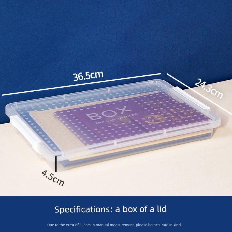 Elementary School Junior High School High School Examination Paper Storage Handy Gadget Certificate A4 Paper Classification Material Organizing Box Id Card Holder - Single Layer (One Box, One Lid)
Elementary School Junior High School High School Examination Paper Storage Handy Gadget Certificate A4 Paper Classification Material Organizing Box Id Card Holder - Single Layer (One Box, One Lid)