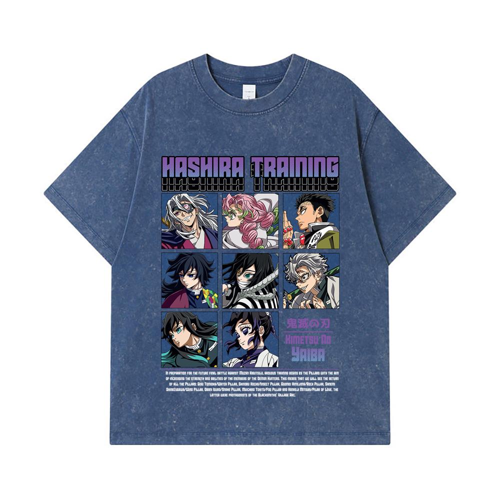 275 GSM Washed T-shirts 100% Cotton Demon Slayer V63 Hashira Training Print Unisex Heavy Cotton T Shirt 2XL королівський синій колір
275 GSM Washed T-shirts 100% Cotton Demon Slayer V63 Hashira Training Print Unisex Heavy Cotton T Shirt 2XL королівський синій колір