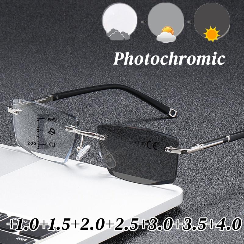Vintage Men s Photochromic Reading Glasses Trendy Rimless Multifocal Eyewear Unisex Fashion Retro Women Anti-blue Presbyopia +100 чёрный
Vintage Men s Photochromic Reading Glasses Trendy Rimless Multifocal Eyewear Unisex Fashion Retro Women Anti-blue Presbyopia +100 чёрный