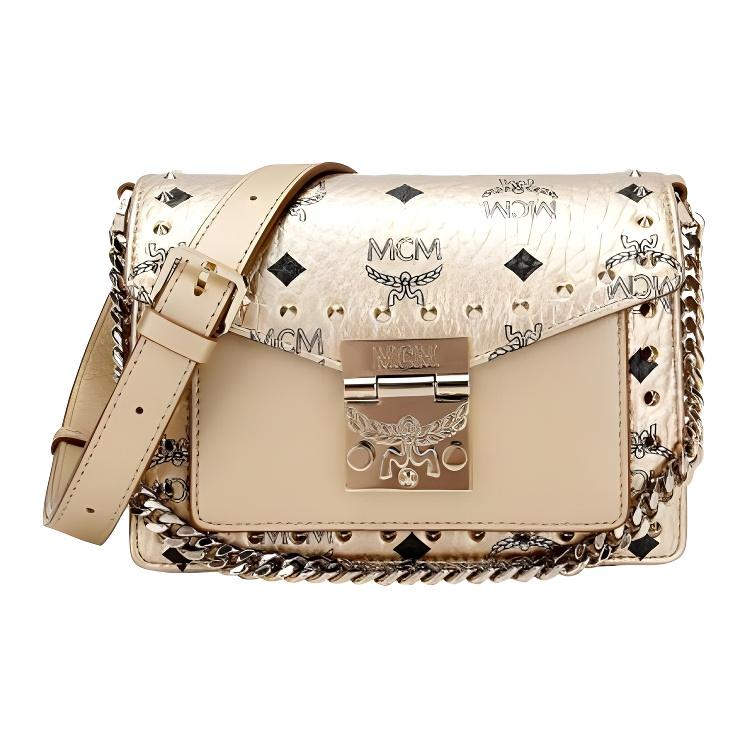 MCM Gold Visetos Leather Studded Flap Crossbody Bag with Silver Hardware for Daily Use Basic Set (Bag+Dust Bag)
MCM Gold Visetos Leather Studded Flap Crossbody Bag with Silver Hardware for Daily Use Basic Set (Bag+Dust Bag)