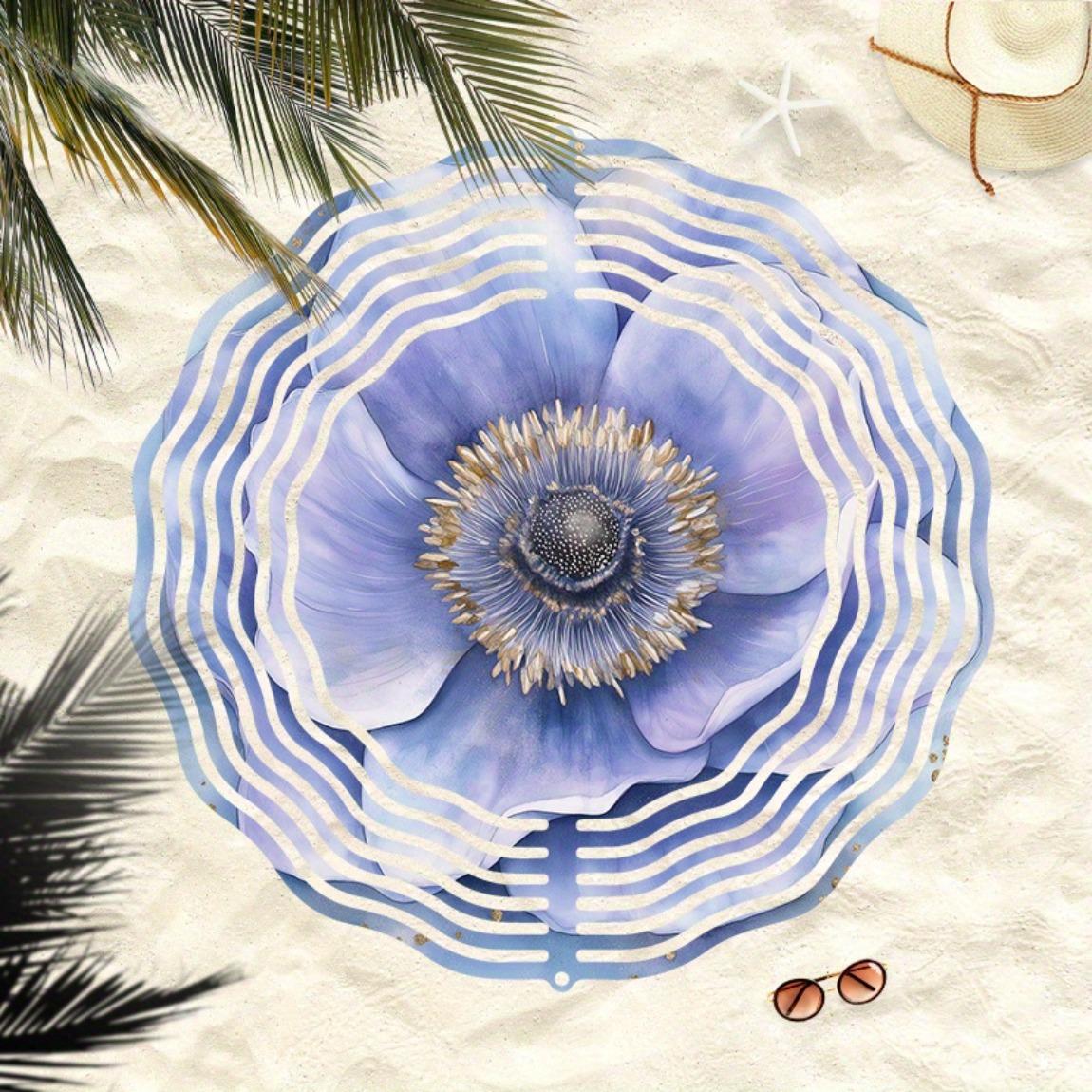 Kaijit - Metal Spinning Wind Chime with Blooming Flower Design, Rotating Outdoor Hanging Decor for Garden 01A
Kaijit - Metal Spinning Wind Chime with Blooming Flower Design, Rotating Outdoor Hanging Decor for Garden 01A