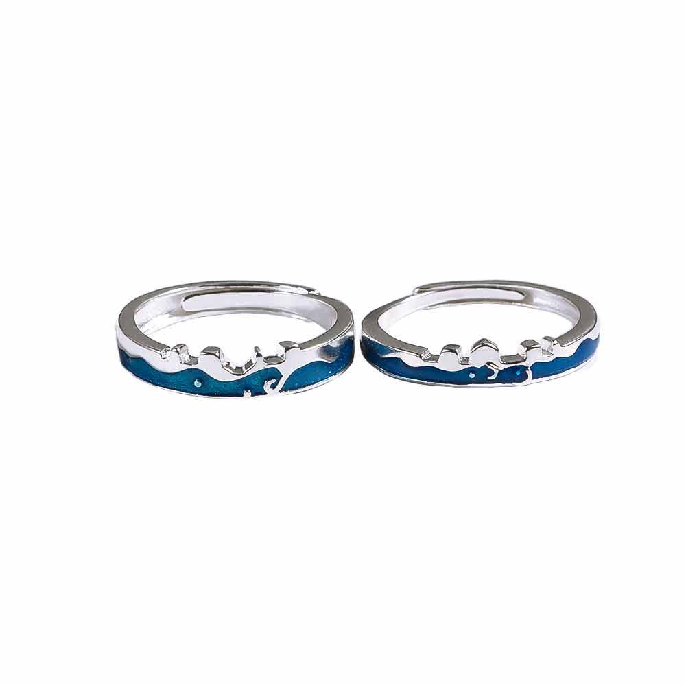 Women Waves Romantic Starry Sky Allure of Love Couple Ring Silver Plated Open Rings Fashion Jewelry 2 pcs
Women Waves Romantic Starry Sky Allure of Love Couple Ring Silver Plated Open Rings Fashion Jewelry 2 pcs