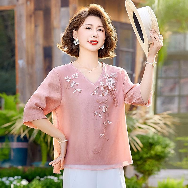 Chic Chiffon Blouse for Middle-Aged & Elderly Women - Elegant Seven-Sleeve Shirt, Lightweight & Versatile. XL рожевий
Chic Chiffon Blouse for Middle-Aged & Elderly Women - Elegant Seven-Sleeve Shirt, Lightweight & Versatile. XL рожевий