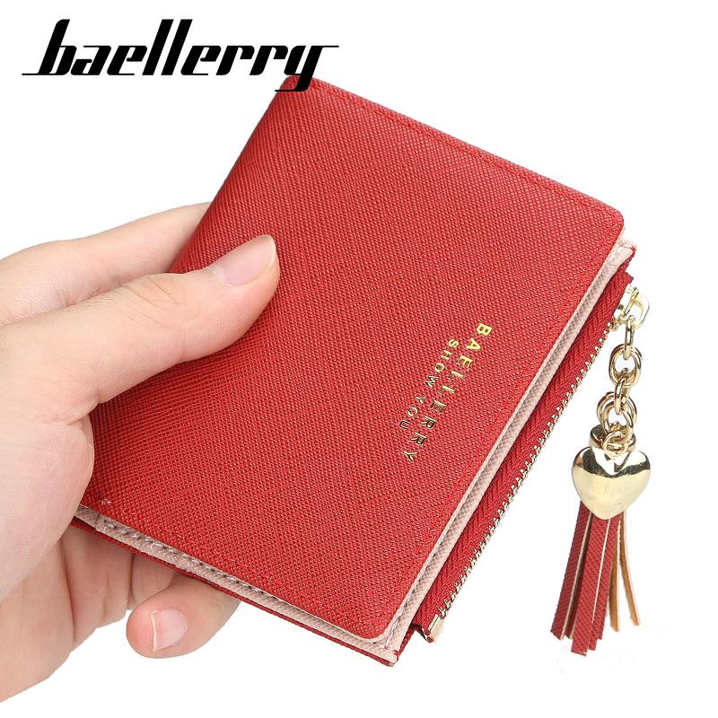 Женский кошелек Baellerry, короткий кошелек для монет с пряжкой для нескольких карт, женская сумка на молнии с кисточкой
Женский кошелек Baellerry, короткий кошелек для монет с пряжкой для нескольких карт, женская сумка на молнии с кисточкой