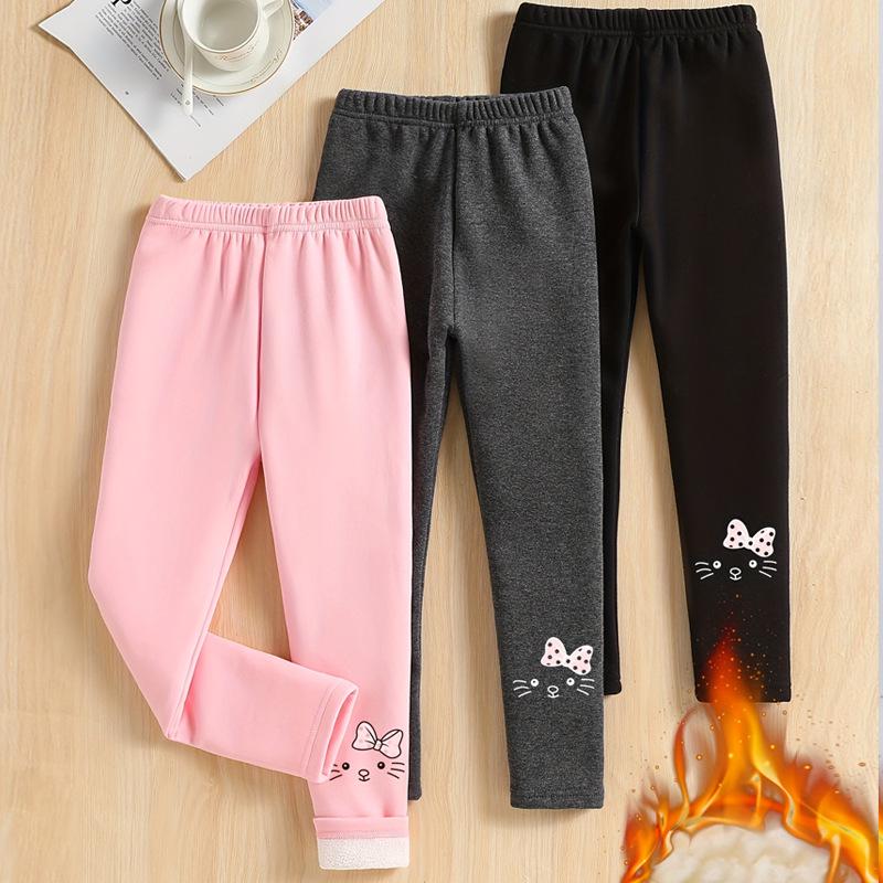 3-Piece Girls Fleece-Lined Cartoon Print Leggings - Warm Elastic Pants for Autumn/Winter 100cm
3-Piece Girls Fleece-Lined Cartoon Print Leggings - Warm Elastic Pants for Autumn/Winter 100cm