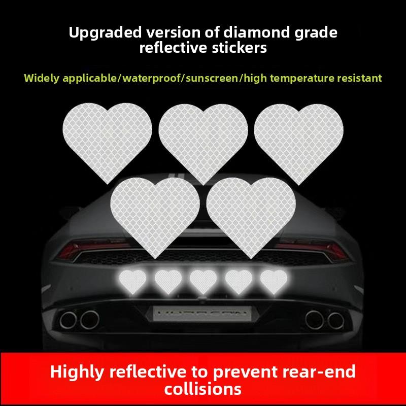 Motorcycle sticker reflective night safety warning electric scooter helmet paper Car tail box rear heart-shaped decorative
Motorcycle sticker reflective night safety warning electric scooter helmet paper Car tail box rear heart-shaped decorative