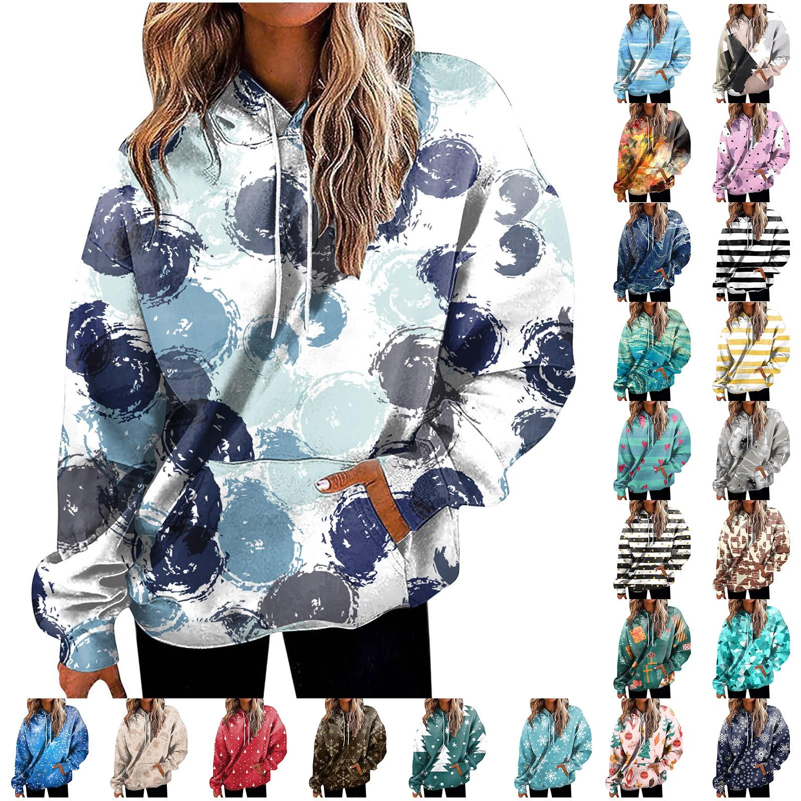 Женские топы Толстовка с принтом Круглый вырез С капюшоном Повседневная
Женские топы Толстовка с принтом Круглый вырез С капюшоном Повседневная