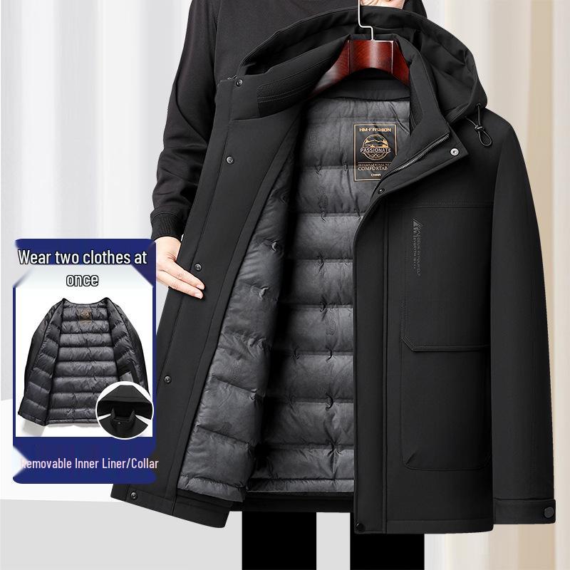 Men s Winter Down Jacket for Middle-Aged & Elderly, Business Casual Thick Outerwear, Stand Collar, Windproof, Warm Coat. 3XL чорний
Men s Winter Down Jacket for Middle-Aged & Elderly, Business Casual Thick Outerwear, Stand Collar, Windproof, Warm Coat. 3XL чорний