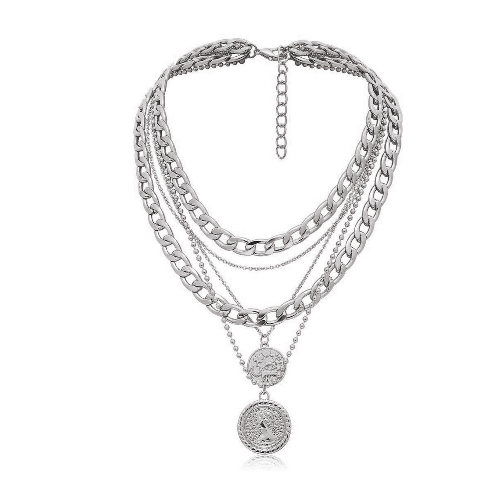Elegant Layer Circular Pendant Necklace Sturdy Alloy Jewelry Portable Versatile for Casual or Formal
Elegant Layer Circular Pendant Necklace Sturdy Alloy Jewelry Portable Versatile for Casual or Formal