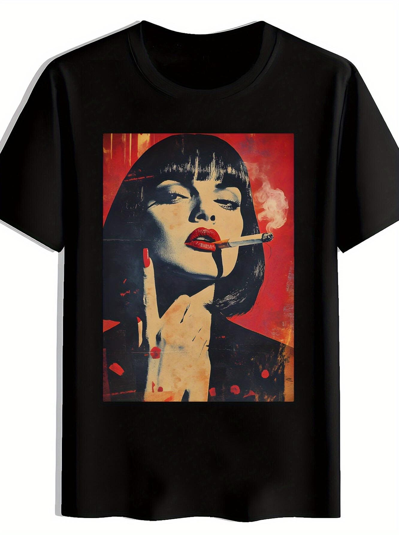 Black Short Sleeve T-shirt with Bold Pop Art Graphic Print – Round Neck Polyester Casual Summer Tee XXL
Black Short Sleeve T-shirt with Bold Pop Art Graphic Print – Round Neck Polyester Casual Summer Tee XXL