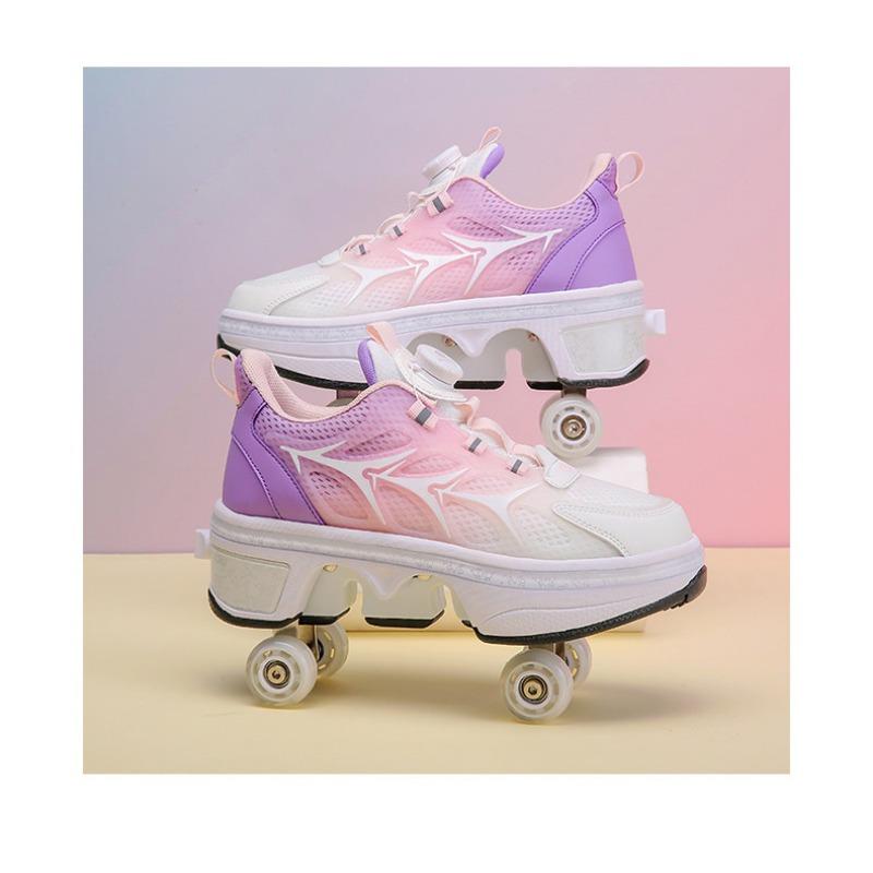 Деформированные четырехколесные беговые туфли могут кататься на роликовых коньках, новые роликовые коньки с одним щелчком переключения 35
Деформированные четырехколесные беговые туфли могут кататься на роликовых коньках, новые роликовые коньки с одним щелчком переключения 35