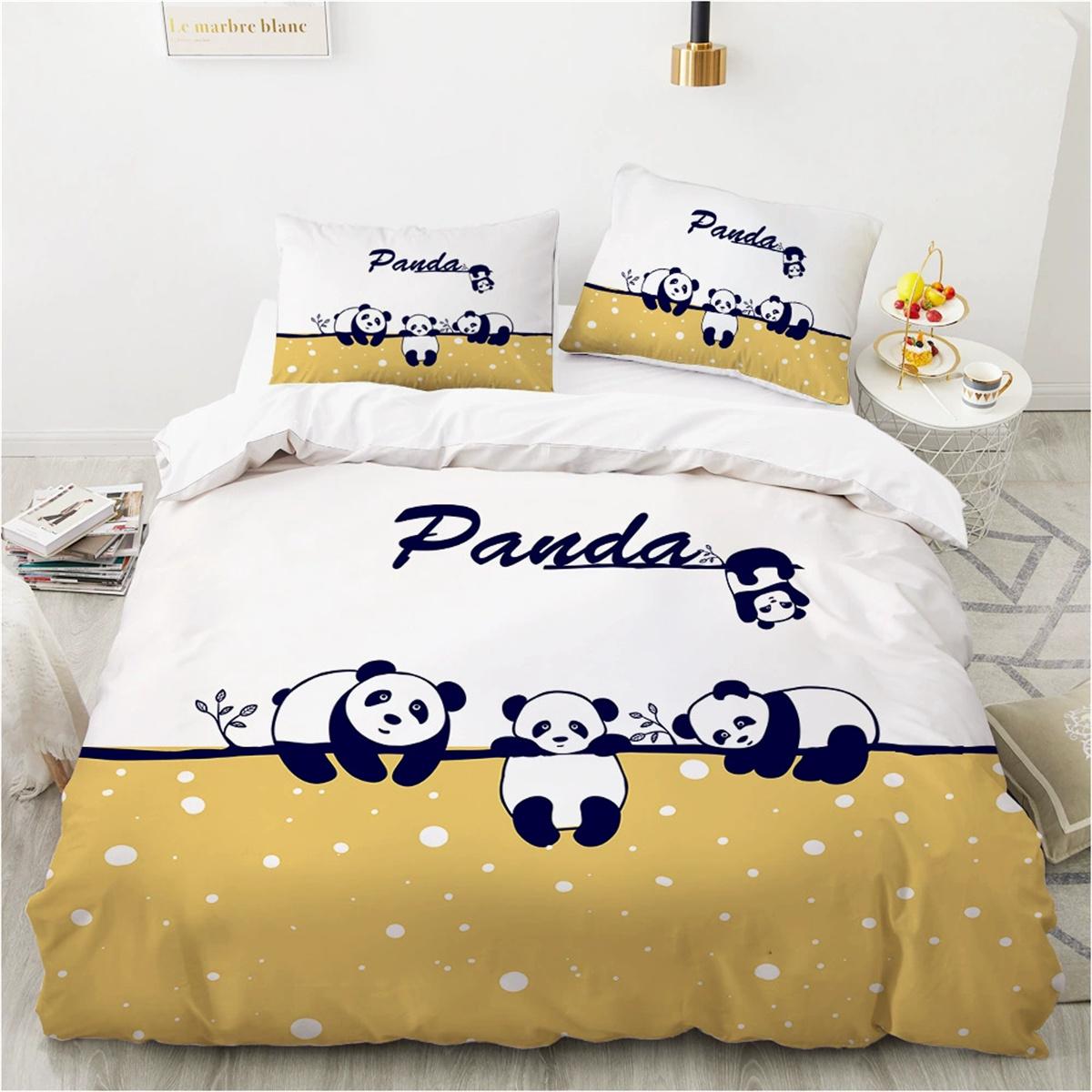 Cute Animal Pattern Panda Bear Bedding Set Boys Girls Twin Queen Size Duvet Cover Pillowcase Bed Kids Adult Fashion Home Textile 135*200cm
Cute Animal Pattern Panda Bear Bedding Set Boys Girls Twin Queen Size Duvet Cover Pillowcase Bed Kids Adult Fashion Home Textile 135*200cm