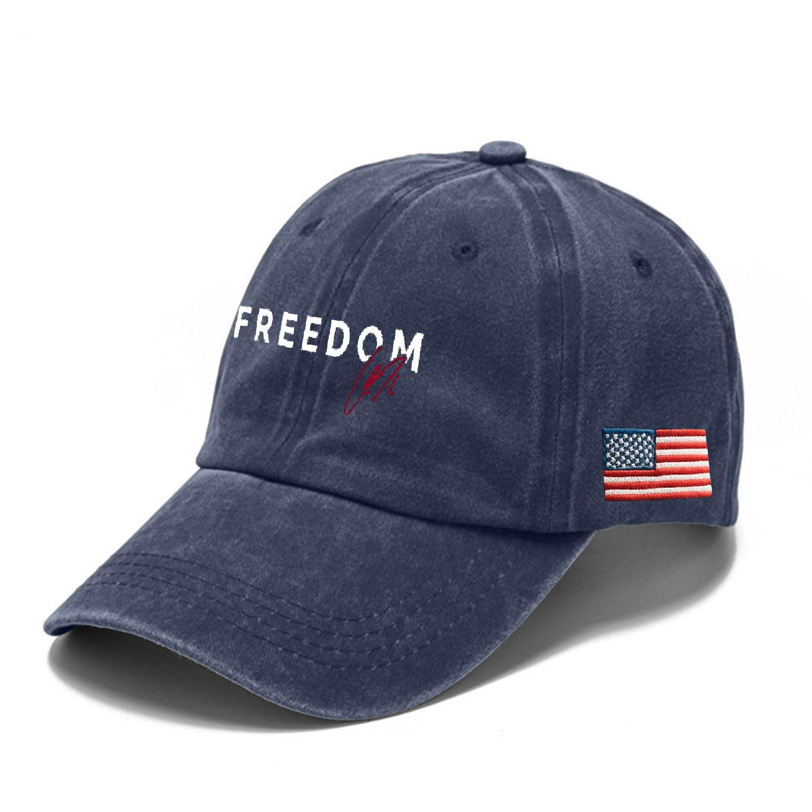 Freedom Embroidered Baseball Cap Adjustable Dad Hat Unisex Cotton Classic Curved Brim Casual Outdoor Sports Cap One Size Темно-синій
Freedom Embroidered Baseball Cap Adjustable Dad Hat Unisex Cotton Classic Curved Brim Casual Outdoor Sports Cap One Size Темно-синій