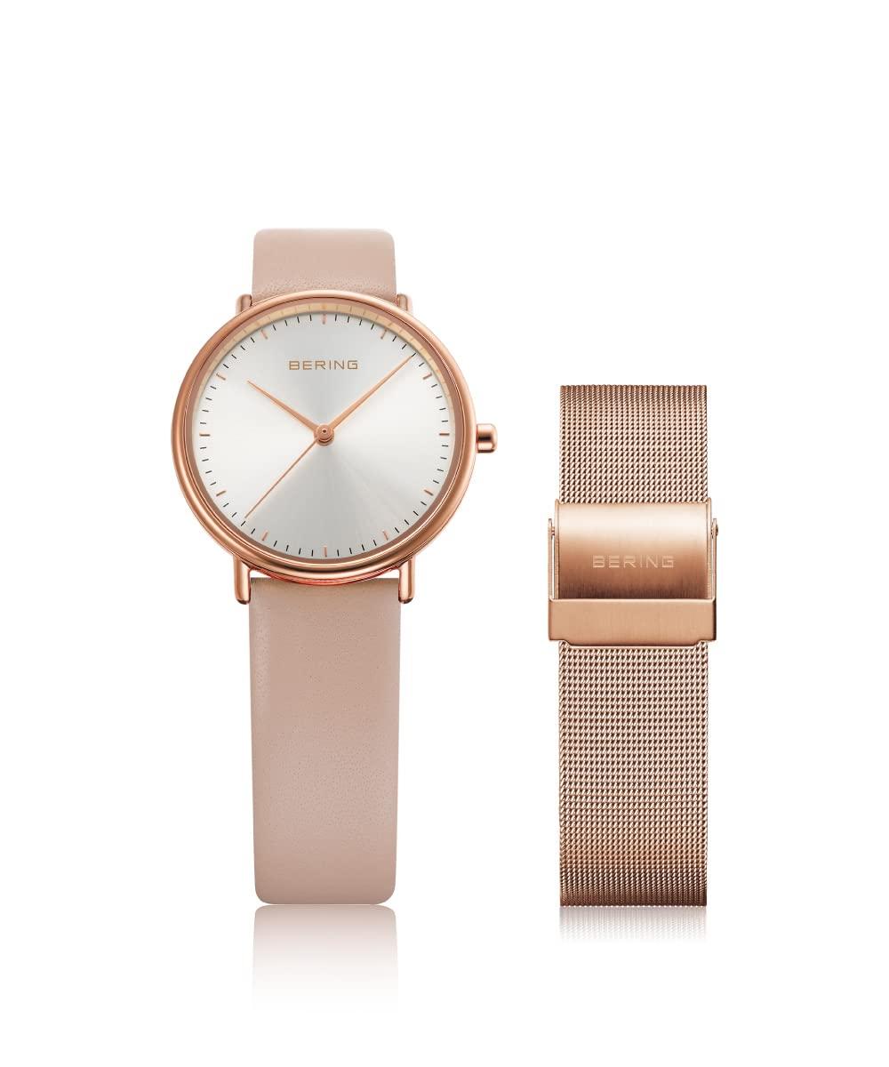 BERING Women s Quartz Watch with 2 Belts Pink Leather & Rose Gold Stainless Steel Mesh Strap 15729-960-3H Genuine Imported Product 3 Year Internal
BERING Women s Quartz Watch with 2 Belts Pink Leather & Rose Gold Stainless Steel Mesh Strap 15729-960-3H Genuine Imported Product 3 Year Internal