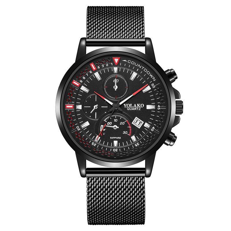 Новий чоловічий цифровий календар із трьома вушками та блакитною голкою. Чоловічий годинник. Міланський ремінець. Сітчастий ремінець. Ремінець із нержавіючої сталі.
Новий чоловічий цифровий календар із трьома вушками та блакитною голкою. Чоловічий годинник. Міланський ремінець. Сітчастий ремінець. Ремінець із нержавіючої сталі.