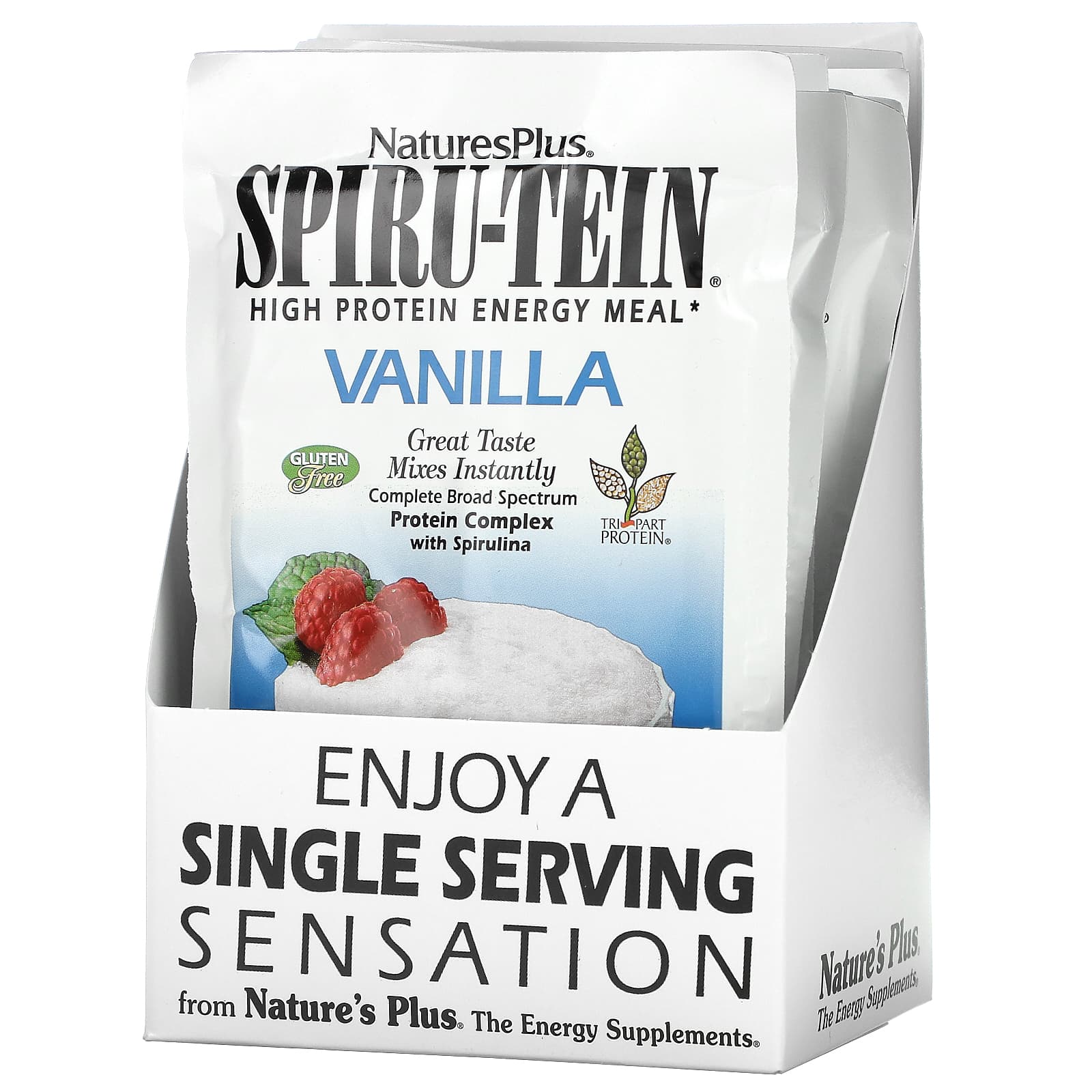 NaturesPlus, Spiru-Tein, High Protein Energy Replacement, Vanilla Flavor, 8 Packets, 1.2 oz (34 g) Per Pack
NaturesPlus, Spiru-Tein, High Protein Energy Replacement, Vanilla Flavor, 8 Packets, 1.2 oz (34 g) Per Pack